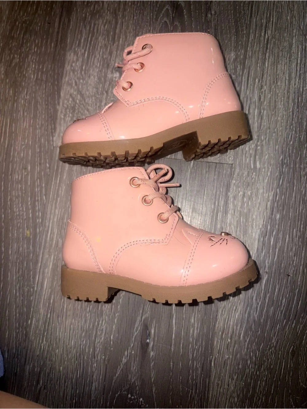 Toddler Boots Bundle - Pink Cat and Brown Faux Fur size 4